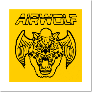 Airwolf Black Posters and Art